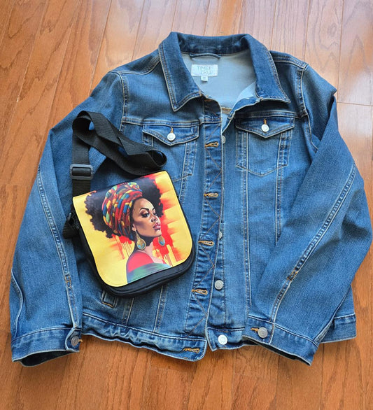 Shoulder Bag-Afro Beauty Shoulder Bag-Afro Beauty