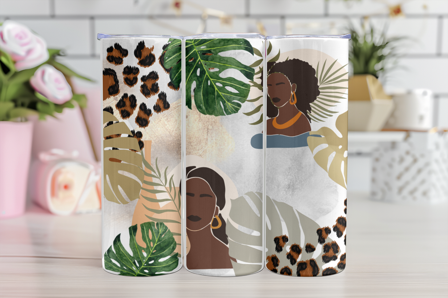 Black Girl Boho Mouse Pad