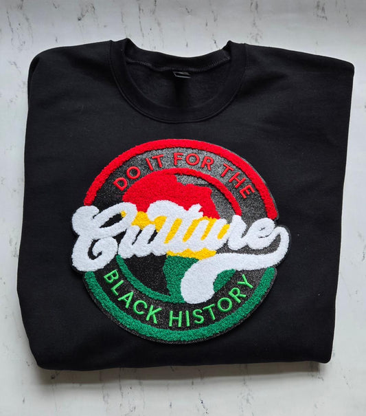 Do It For The Culture Chenille Patch Sweatshirt Do It For The Culture Chenille Patch Sweatshirt