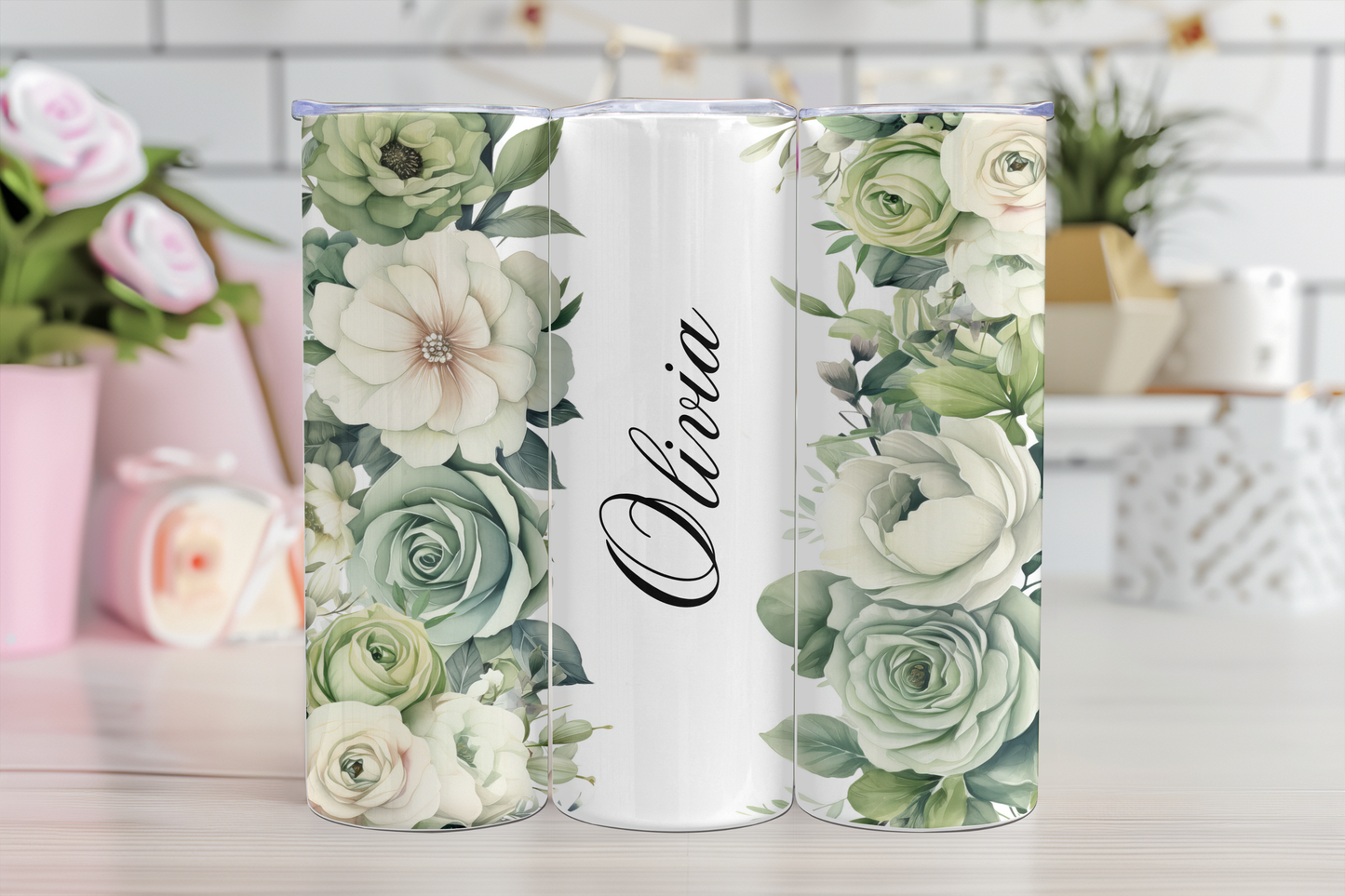 Floral Custom Tumbler