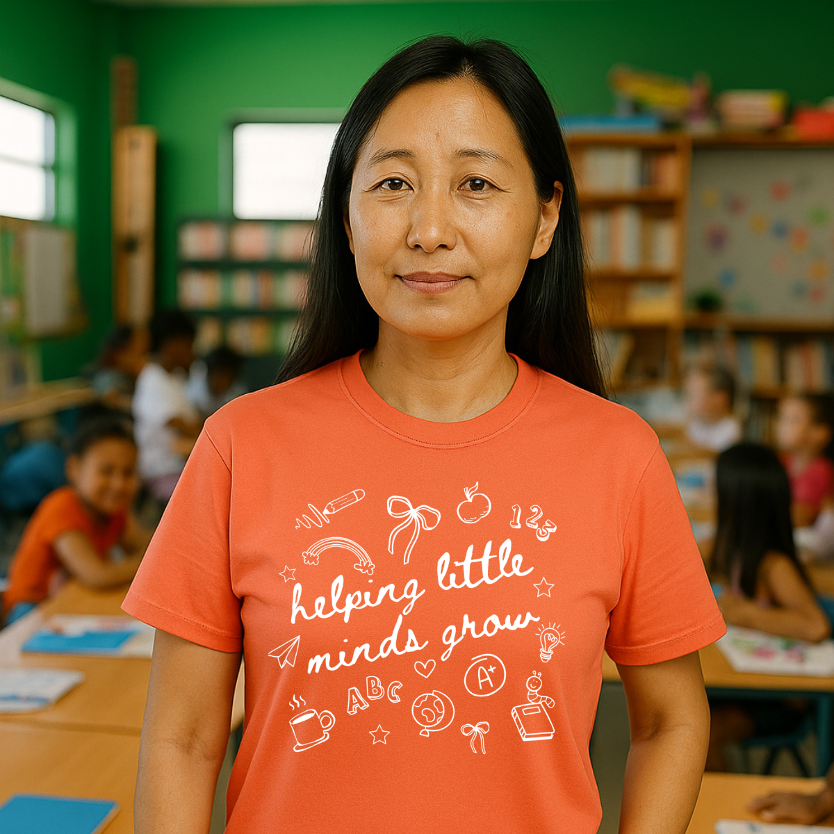 Helping Little Minds Grow Teacher Tee