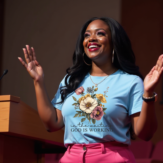In the waiting, God is working Tee In the waiting, God is working Tee