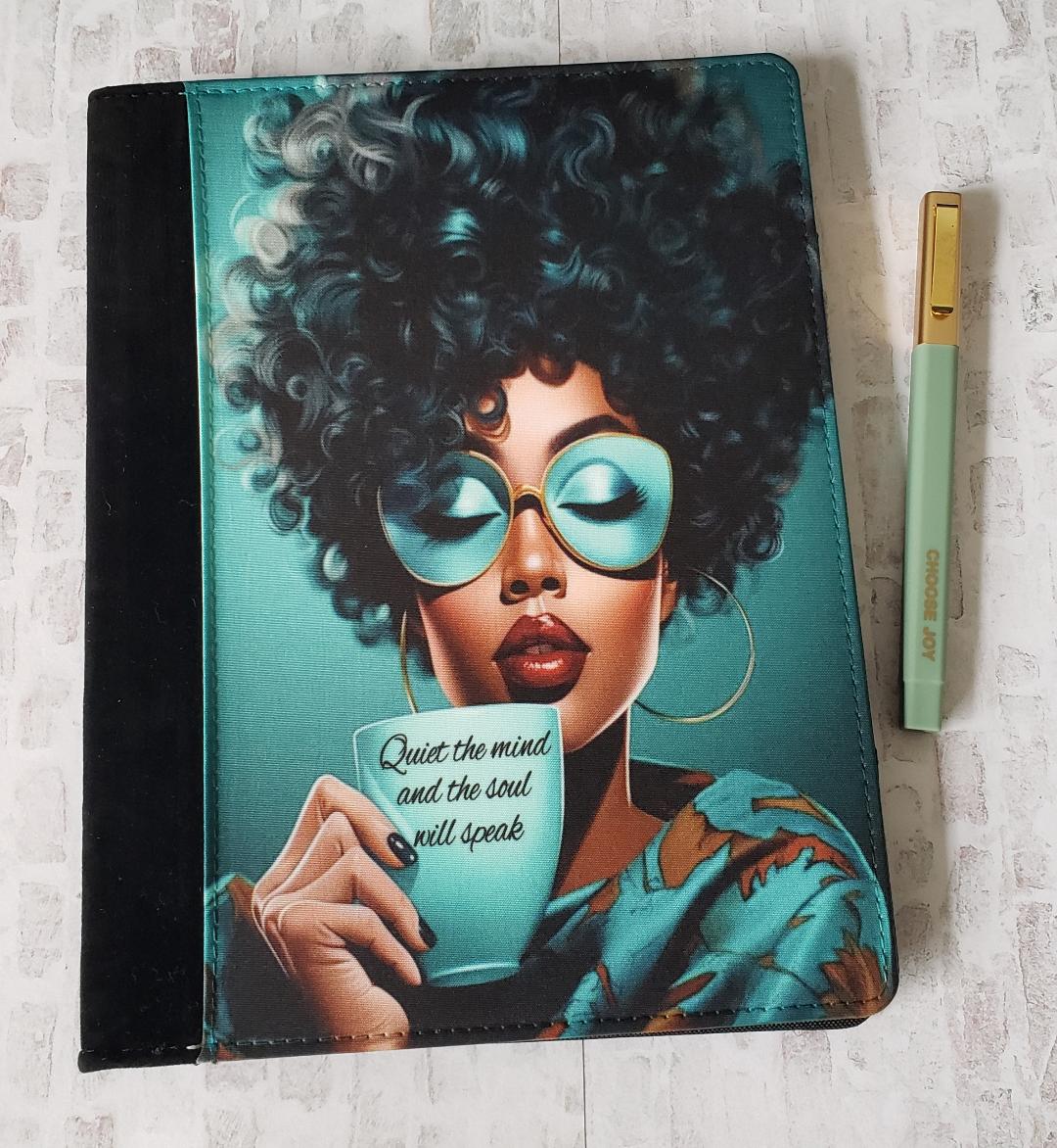 Quiet The Mind Portfolio Notepad Cover