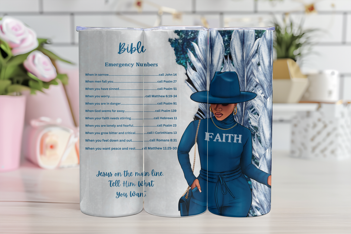 Bible Emergency Numbers Tumbler