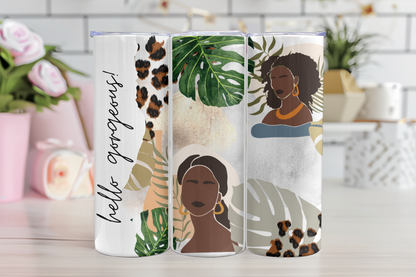 Black Girl Boho Custom Tumbler