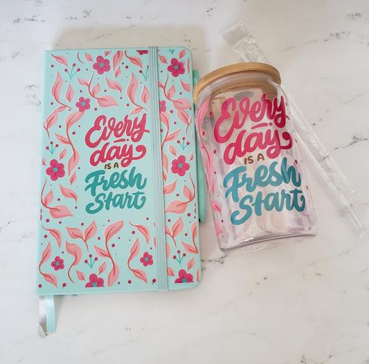 "Every Day is A Fresh Start" Journal Gift Set