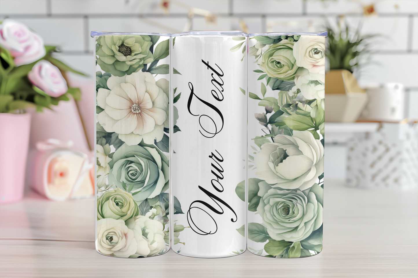 Floral Custom Tumbler
