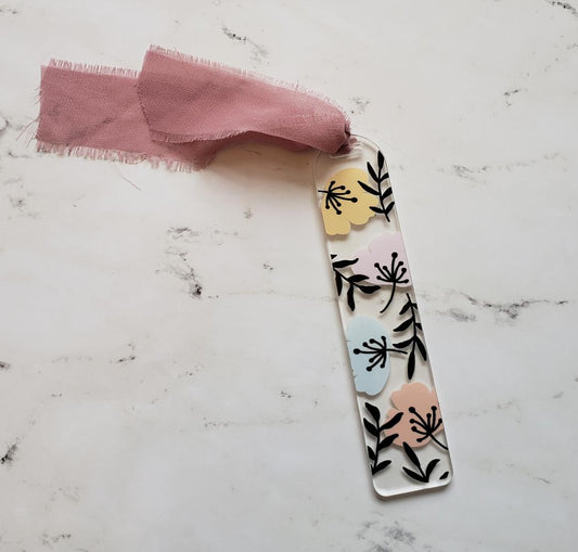 "Floral" Acrylic Bookmark