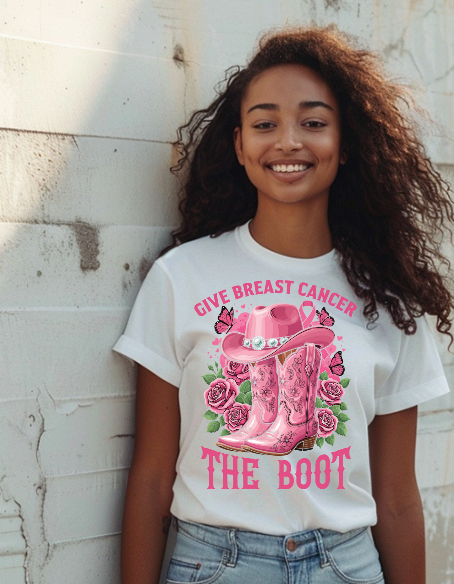 Give Breast Cancer the Boot Tee