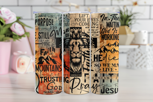 Man of Faith Collage Tumbler