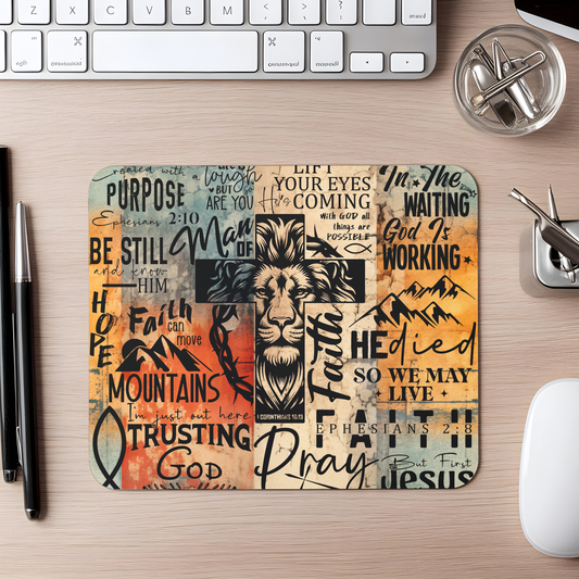 Man of Faith Collage Mouse Pad