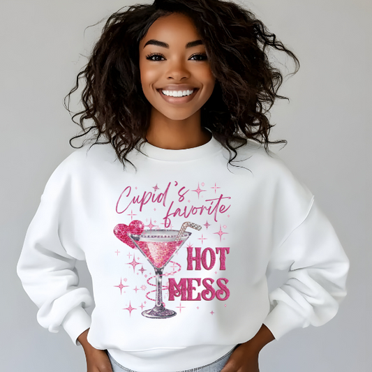 Cupid's Favorite Hot Mess Sweatshirt