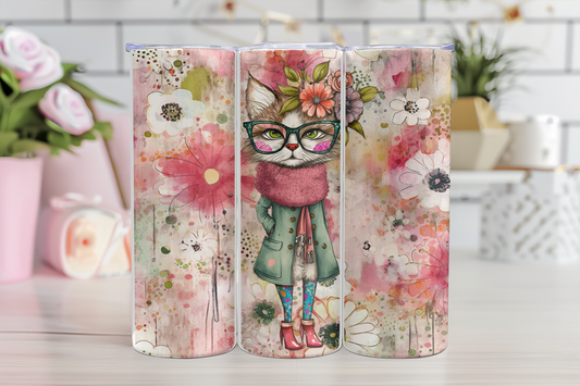 Whimsical Cat Tumbler