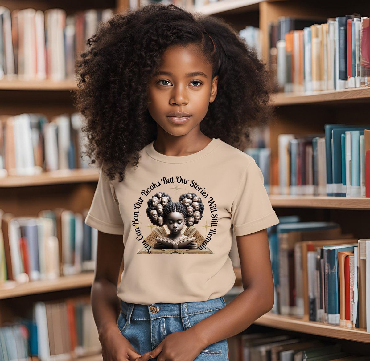 You Can Ban Our Books...Girls Tee Shirt